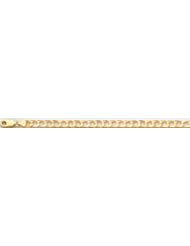 14k Italy Yellow Gold 5mm Flat Mariner Square Cuban Curb Link Chain Bracelet 8" Inches