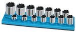 Tools & Hardware : 1/2" Dr., 14-Hole, Shallow Socket Holder - Blue - 5010 by Mechanic's Time Savers - Mechanic's Time Savers - 5010