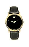 Movado Museum Gold-Plated Black Museum Dial Women's Watch #0606131
