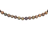 6-6.5 mm Chocolate Cultured Pearl 24 Inch Necklace w/ 14K Gold Clasp