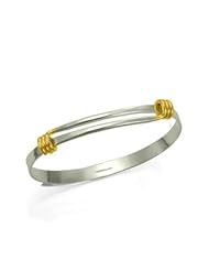 Ed Levin, Signature Bracelet, .925 Sterling Silver & 18K Gold, Sizes S - L, Expandable