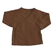 Pixel Pieces Organic L/S Kimono- Bark, 0-3 months