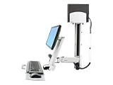 Ergotron Styleview Hd Combo System Mounting Kit Handle Adjustable Cpu Holder Articulating Arm Mount Bracket Keyboard Shelf Wall Track Mount Wrist Rest For Lcd Display Keyboard Mouse Bar Code Scanner P