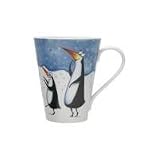 Royal Worcester Clare Mackie Festive Collection Mug 11 oz, - Penguin Parade/18CMF605
