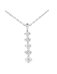 0.50 Ct 5 Stone Diamonds Pendants Necklaces in 18kt White Gold