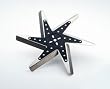 Aluminum Flex Fan Universal 18 in. Black Center Clear Anodized Blades