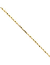 14k Gold 2.25mm D/C Quadruple Rope Chain 9 Inches