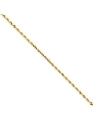 14k Gold 2.25mm D/C Quadruple Rope Chain 14 Inches