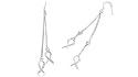Breast Cancer Awareness Dangling Earrings Sterling Silver