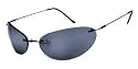 Matrix Style Neo Sonnenbrille Schwarz Rahmenlos Smoke mit Brillen Beutel