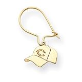 14K Cincinnati Reds Cap Kidney Wire Earrings