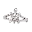 Oxidized Turtle Toe Ring