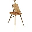 French Sketch Box Easel, Elm Wood Finish, Slim Design,storage Drawer,field Easel