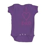 Girl's Purple Onesie with I Love Dad Design - 6 Months