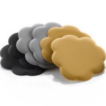 Foot Petals Tip Toes Triple Pack Beige, Silver and Black Combo