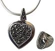 Jewellery Set Sterling Silver Pendant Ring (Pr320)