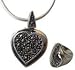 ShalinCraft Earring and Pendant Sets Sterling Silver Jewelry Hand Engraved Indian Style 25 Grams (pr320)