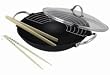 Beka 14300734 Lhasa Wok avec Couvercle en Verre- 1 Grille 1 Paire de Baguettes 30 cm