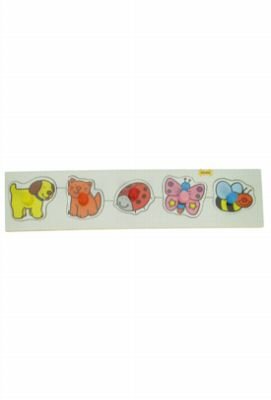 Childrens Toyshop  Toys : Childs Lift & Match Pegged Puzzle - Pets Ages 1+ - Wooden Educational Toy