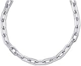 Men's 24 Oval Link Stainless Steel Necklace