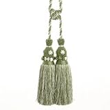 Beige and Lime Green Lilia Tassel
