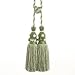 Beige and Lime Green Lilia Tassel