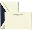 With compliments Ecru Correspondence Cards