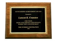 Childrens Toyshop  Toys : 10"x8" Solid Walnut Plaque