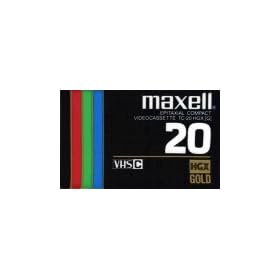 Click here to buy Maxell TC-20 HGX Gold VHSC Camcorder Videocassette.