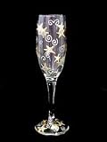 Wishing on the Stars Design - Hand Painted - Flute - 6 oz.