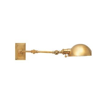 Robert Abbey 1874 Ant Bee Wall Swinger, Antique Brass Finish with Metal Shade