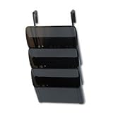 Rubbermaid 19683 Image hot file 3-pocket hanging file set for partitions, mini size, smoke