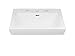 RONBOW Rhombus 20 Inch Square Self-Rimming Above Counter Bathroom Vanity Vessel Sink with 8 Inch Widespread Faucet Hole in White 200480-8-WH