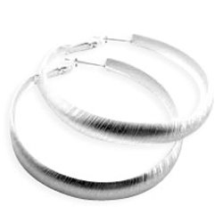 LovingtheBead © Frosted Hoop Earrings 5cm drop