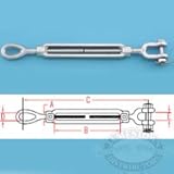 Suncor 316-NM SS Turnbuckle Jaw & Eye S0109-JE32-1 1-1/4 inch
