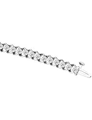 14K White Gold Created Moissanite Bracelet