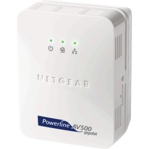 Netgear XAV5001 Powerline Network Adapter. POWERLINE AV 500 ADAPTER PH-NIC. 1 x Powerline, 1 x 10/100/1000Base-T Network - 500 Mbps