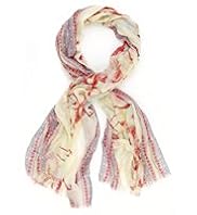 Indigo Collection Lightweight Flamingo Border Print Scarf