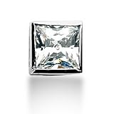 1.6 Ct Diamond Pendant Princess Bezel Solitaire Chain 14k White Gold