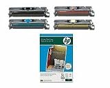 Full Set 4 Compatible print ink Toner Cartridge to replace Q396OA Q396lA 2A 3ABlackcyan yellow for multifunction Hewlett Packard LaserJet 2550 2550L 2550Ln 2550N 2820 2840 L MFP N LN multi-function print scan fax copy all-in-one digital network color Laser jet printer copier listed by Photosharp