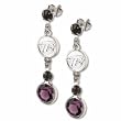 Baltimore Ravens Rhodium Logo Earrings