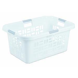Sterilite 12158006 Ultra Laundry Basket with Titanium Handles, White