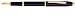 Cross Century II Black Fountain Pen with 23 Karat Gold Plated Appointments and 23 Karat Gold Plated Nib - Medium