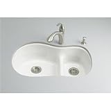 KOHLER K 6498 KA Iron/Tones Smart Divide Offset Kitchen Sink, Black n Tan 21dKixnn9CL. SL160 KOHLER K 6498 KA Iron/Tones Smart Divide Offset Kitchen Sink, Black n Tan