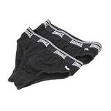 Lonsdale 2Pk Brief Jnr80 Black 7-8 (JS)