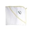 Under The Nile Hooded Blanket Born Organic, Natural/Trim Lemon