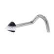 Black White STRIPED CONE Nose Ring