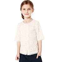 Autograph Pure Cotton Floral Lace Top