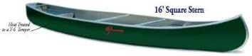 16' Square-Stern Canoe GreenFREE SHIPPING ON ALL CANOES- Boat will be shipped to a trucking depot nearest to customers address(usually within 50 miles). Once boat is there the trucking depot will call customer to come and pick the boat up.