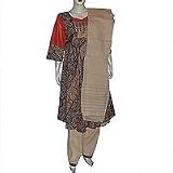 Shalwar Kurta Printed Embroidered Cotton Womens Dress Size M (slk376)